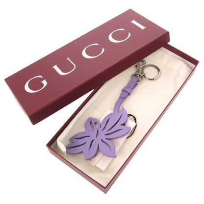 Metal leather key chain by Gucci