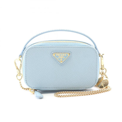 Pouch leather shoulder bag Prada