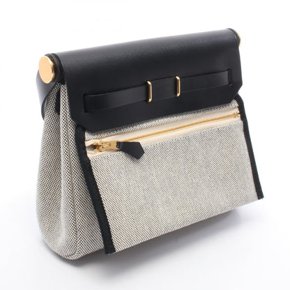 HERMES Handbag Shoulder Bag Canvas Toile H