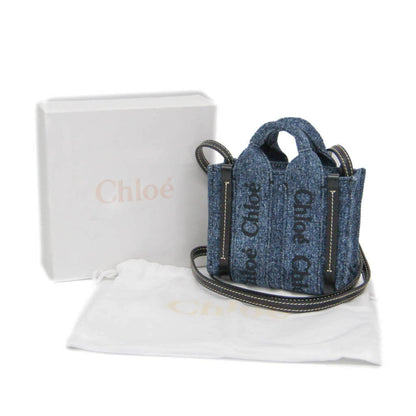CHLO Handbag Shoulder Bag Denim Leather