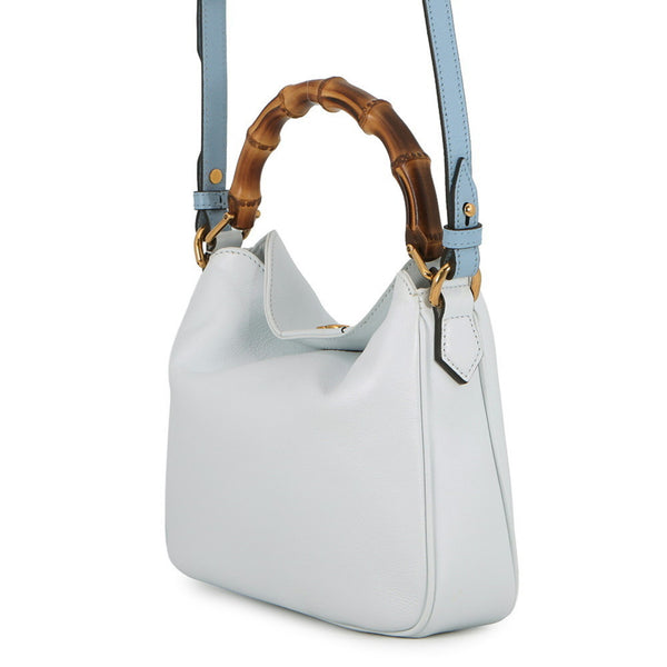 Bamboo leather handbag shoulder bag