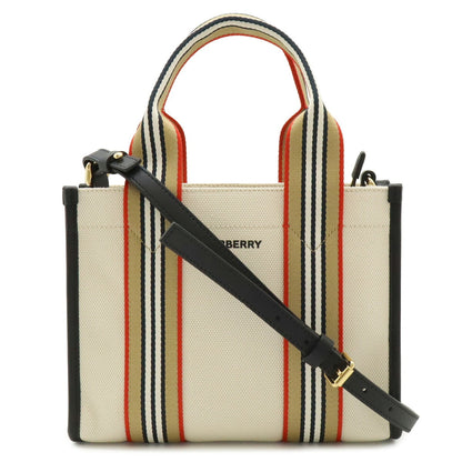 BURBERRY Shoulder Bag Tote Bag Canvas Leather