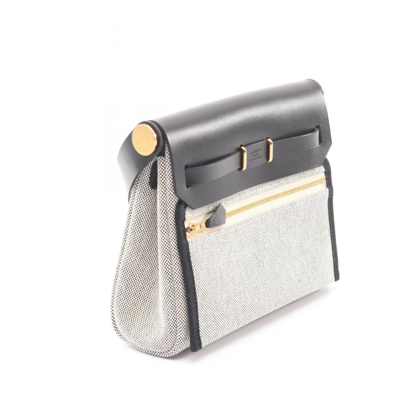 Hermes Handbag Shoulder Bag Toile H Leather