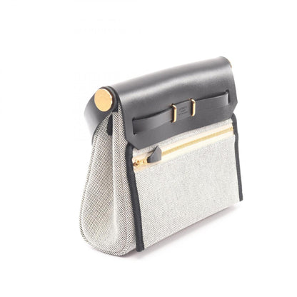 Hermes Handbag Shoulder Bag Toile H Leather