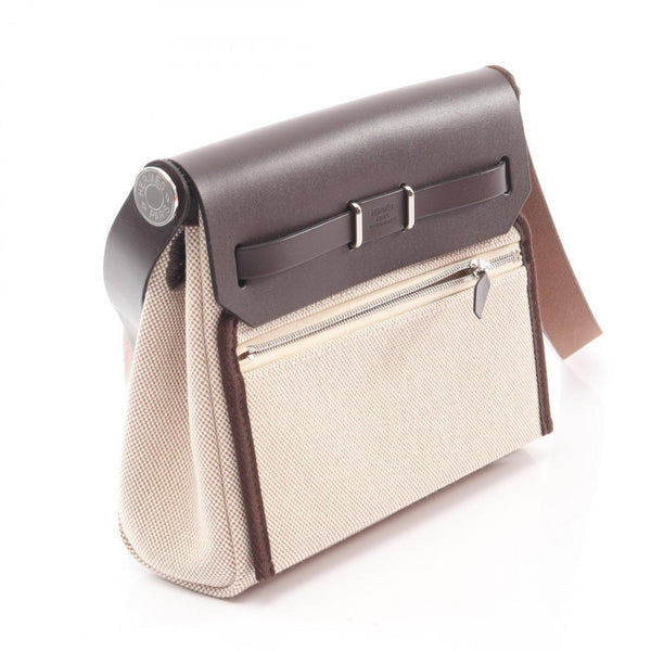 Hermes Handbag Shoulder Bag Canvas Toile H