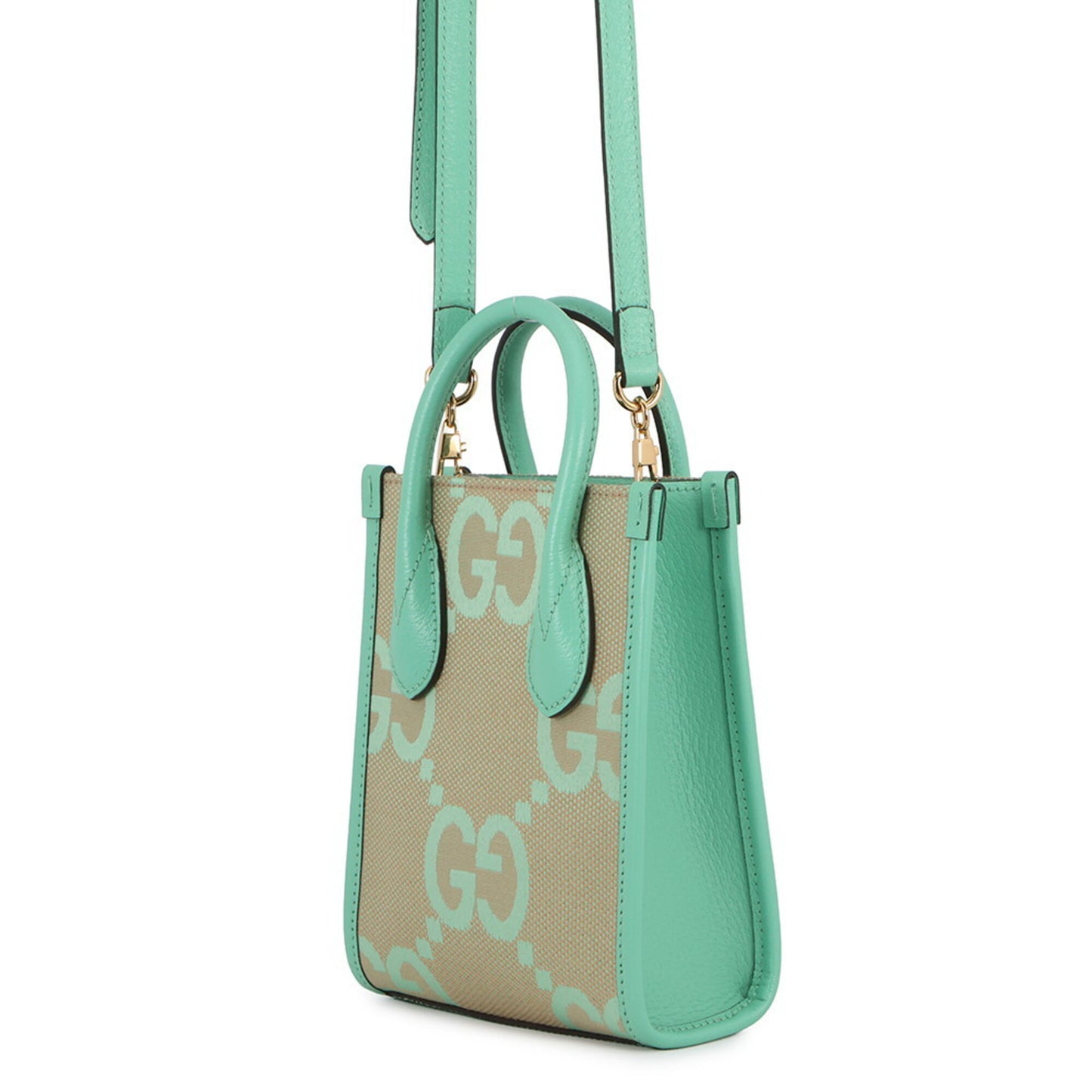 Shoulder Bag Canvas Leather Gucci Handbag