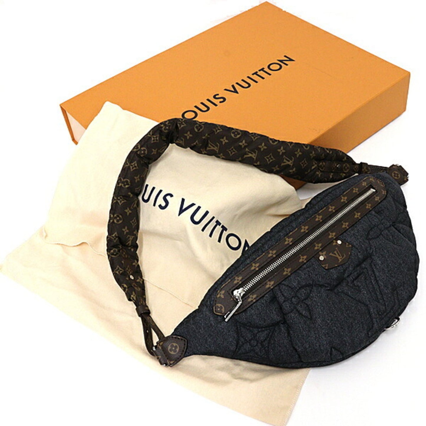 LOUIS VUITTON Crossbody Bag Shoulder Bag Nylon Leather