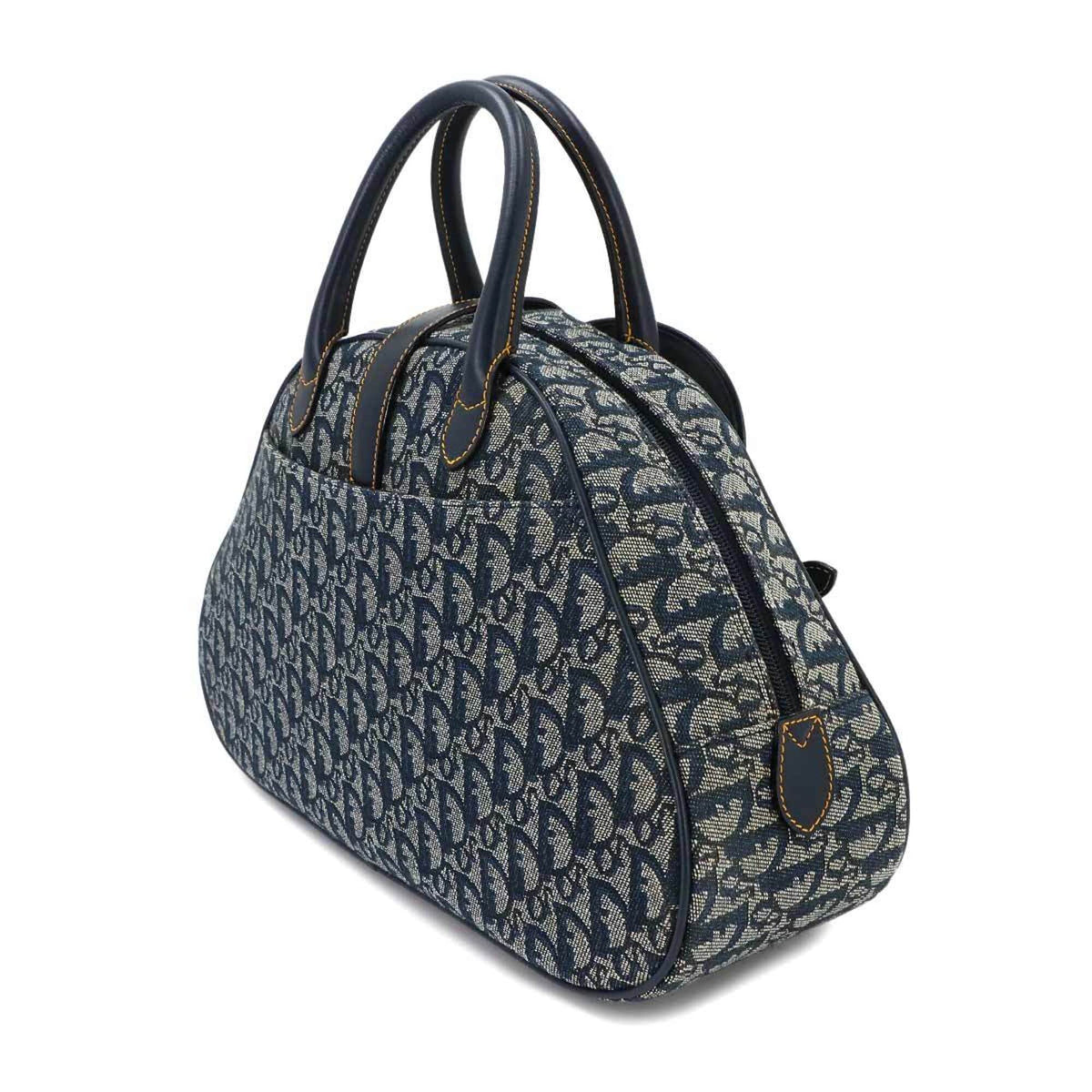 CHRISTIAN DIOR Handbag Saddle Bag Canvas Leather