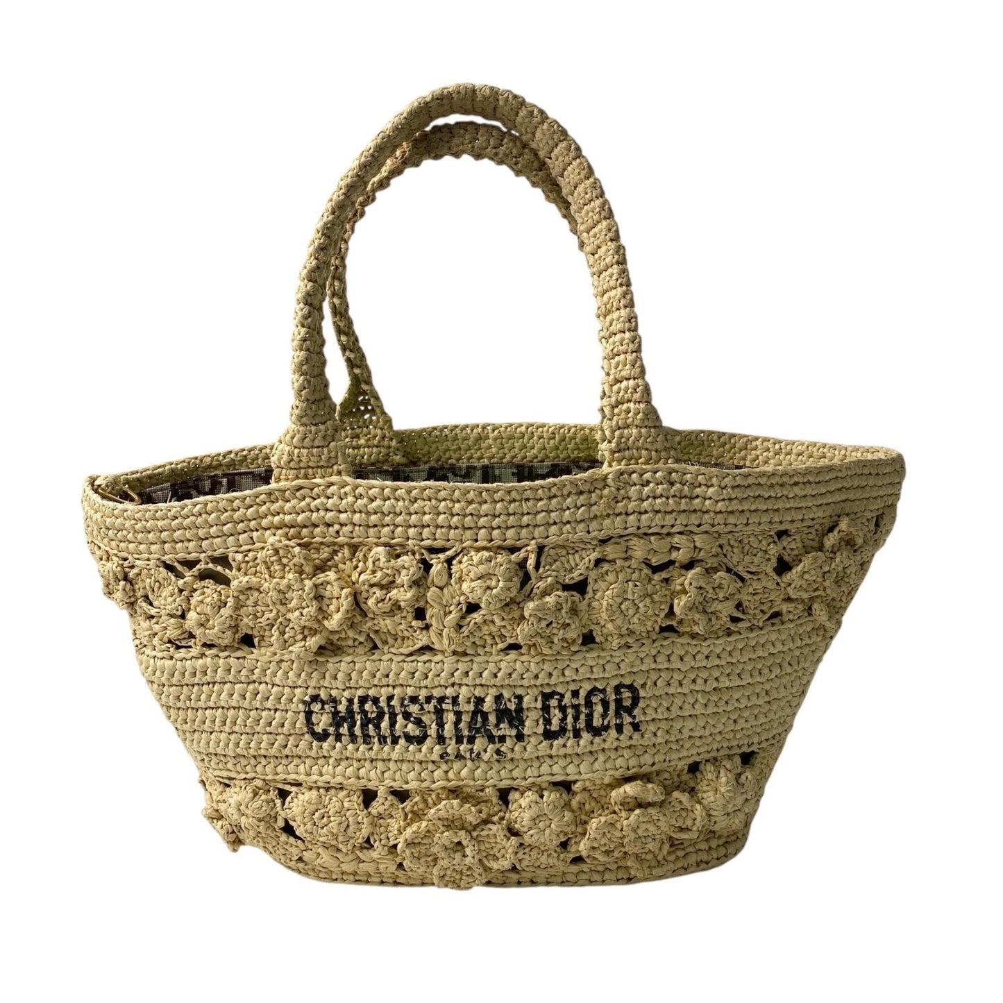 Christian Dior Shoulder Raffia Bag