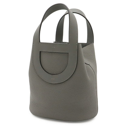 HERMES Tote Bag Taurillon Clemence Leather Swift Leather
