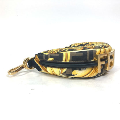 Fendi Clutch Bag Handbag Pouch Nylon Leather