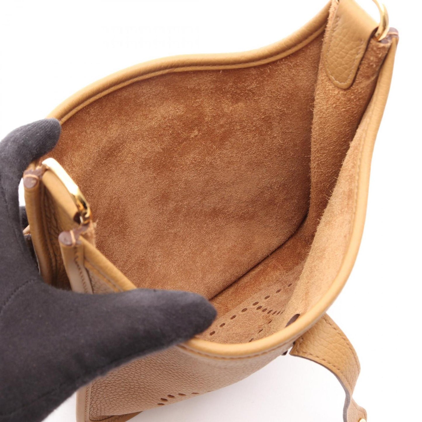 HERMES Shoulder Bag Taurillon Clemence Leather