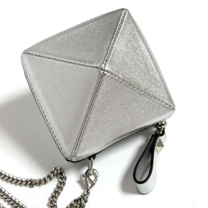 VALENTINO Pochette Pouch Leather Metal
