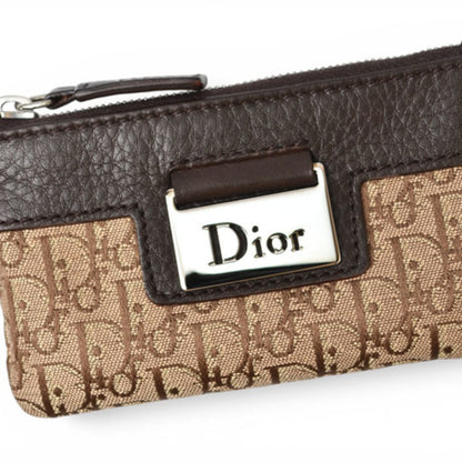 CHRISTIAN DIOR Pouch Leather Canvas
