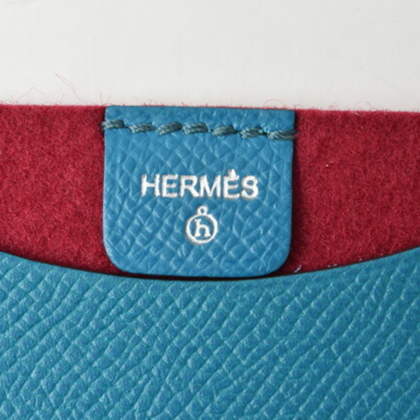 Pouch Epsom Leather Felt Hermes