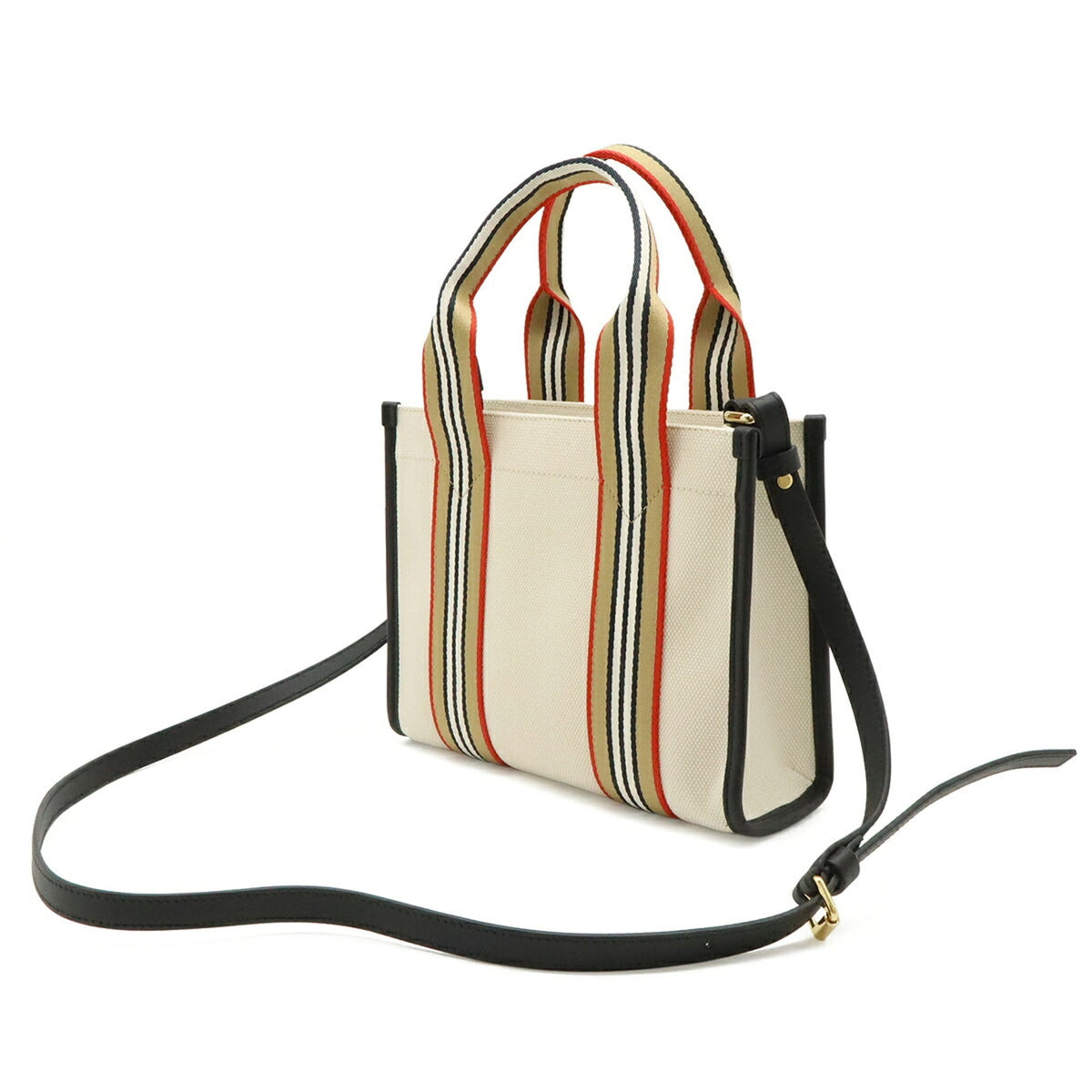 BURBERRY Shoulder Bag Tote Bag Canvas Leather