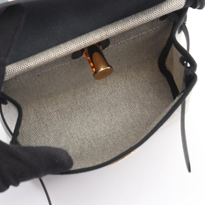 Hermes Handbag Shoulder Bag Toile H Leather