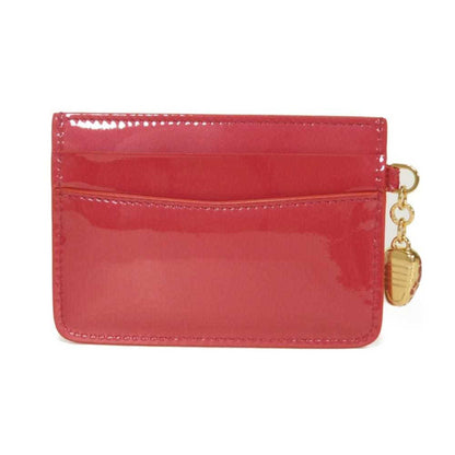Patent leather card case bvlgari