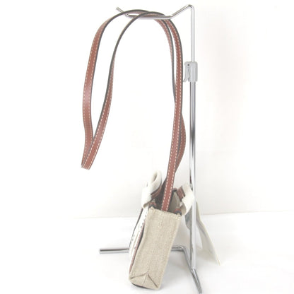 Linen Cotton Leather Tote Bag