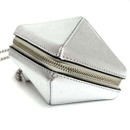 VALENTINO Pochette Pouch Leather Metal