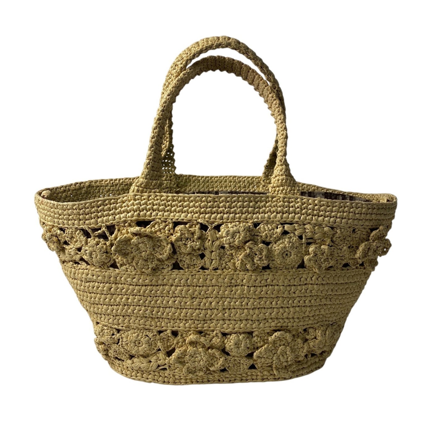 Christian Dior Shoulder Raffia Bag