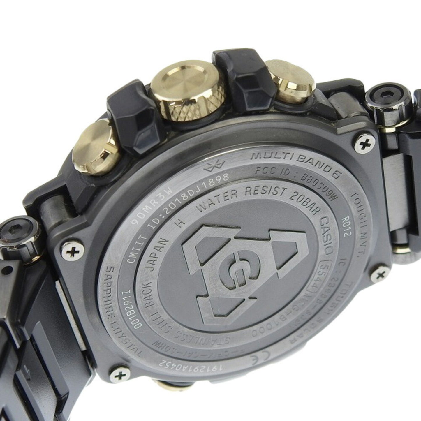 Casio G-Shock Mtg B1000 Dcm 1Ajf Black Dial Watch Metal Ss Radio Solar 48Mm Men'S