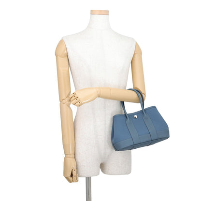 HERMES Tote Bag Toile Officier Negonda Leather