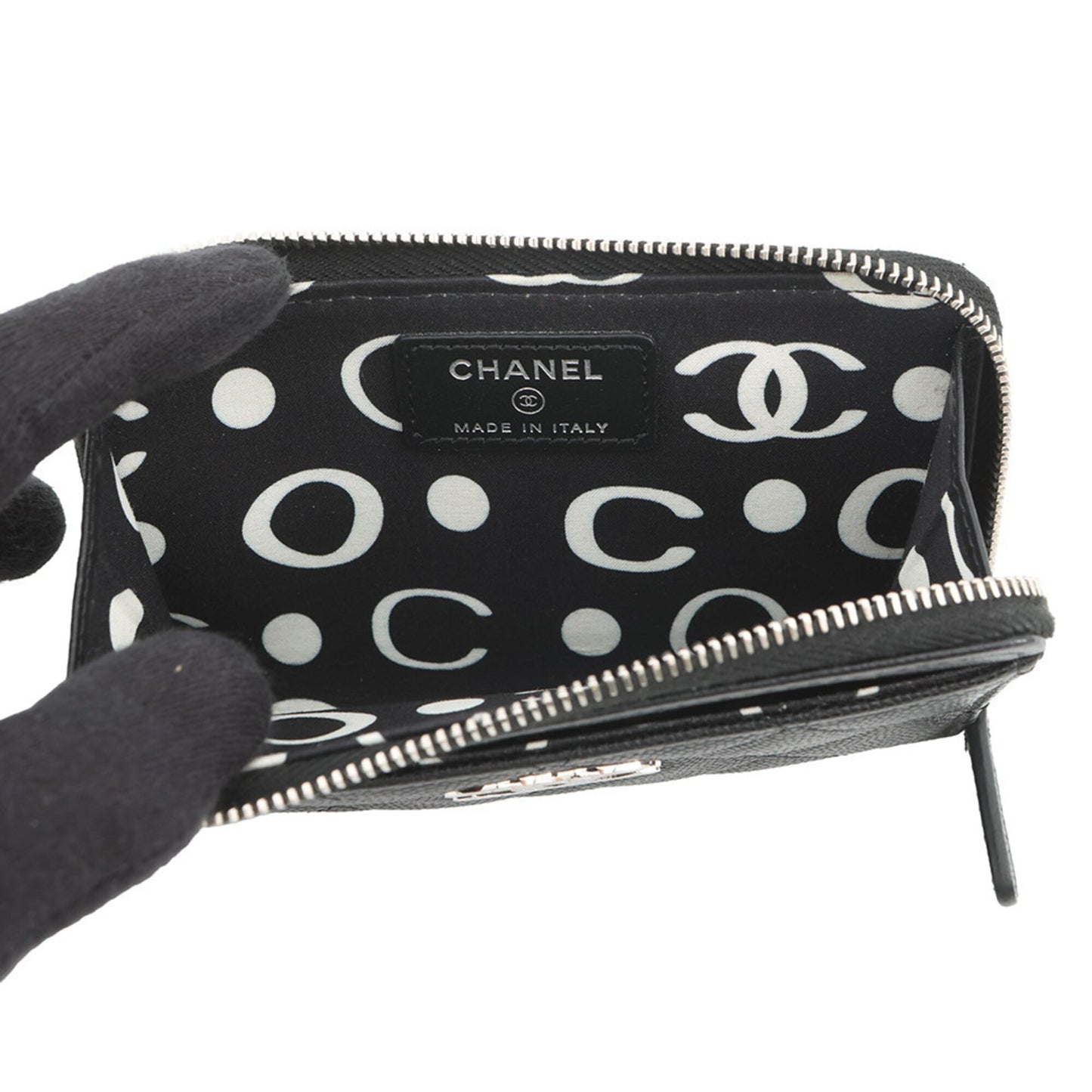Calfskin Grained Business Case Card Chanel