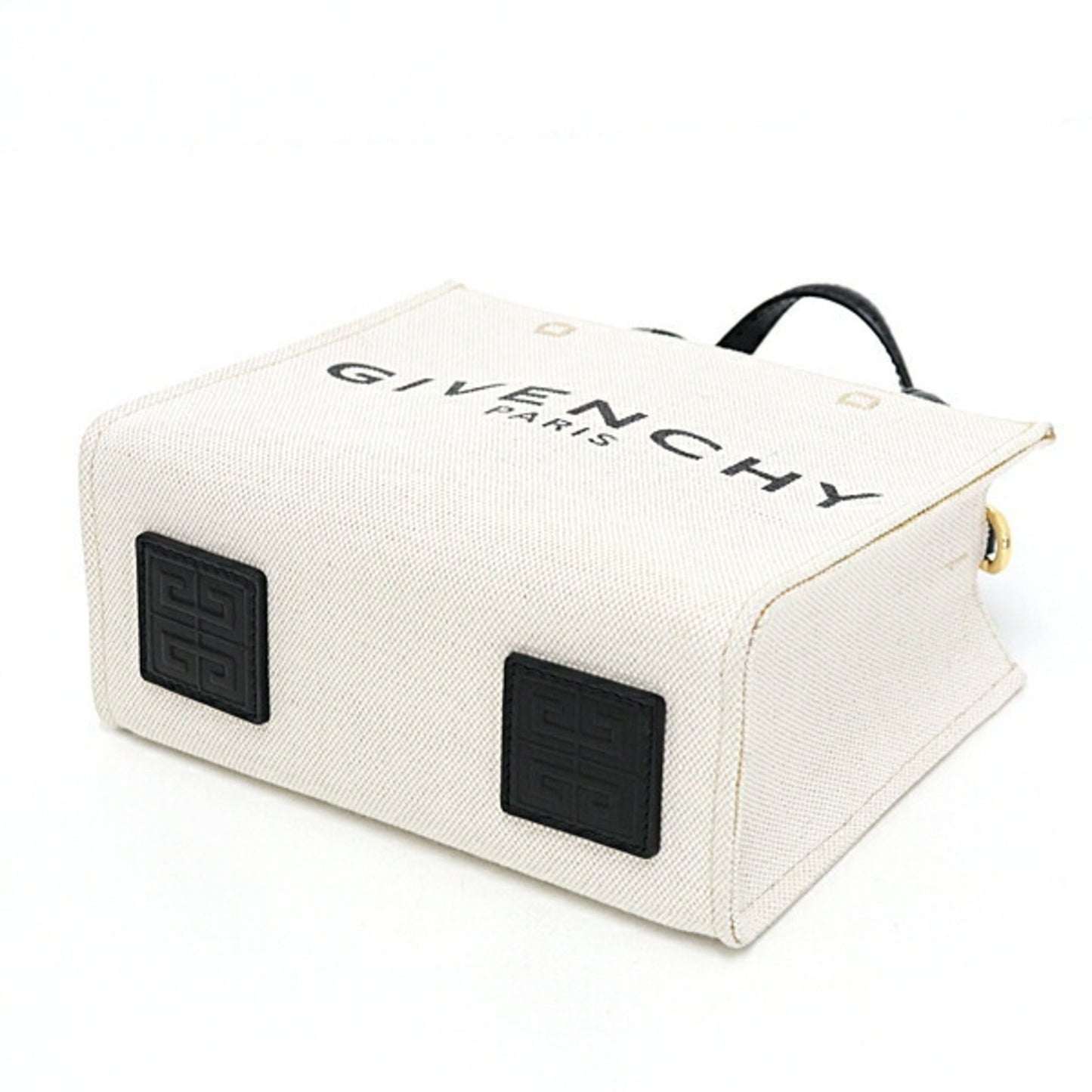 GIVENCHY Tote Bag Linen Cotton Canvas Leather