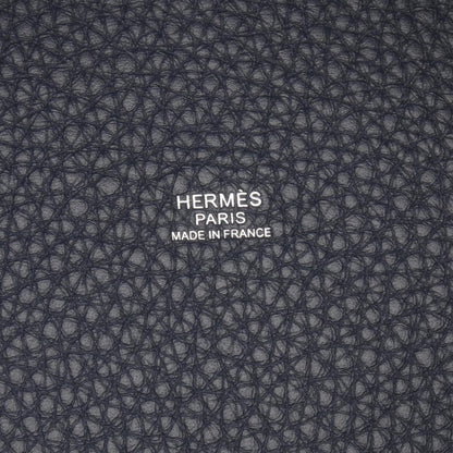 HERMES Handbag Taurillon Clemence Leather Leather