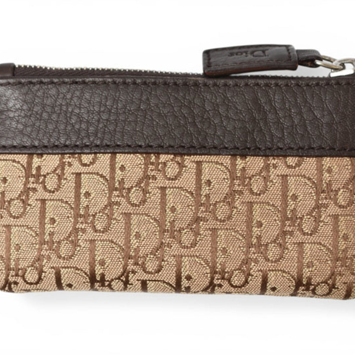 CHRISTIAN DIOR Pouch Leather Canvas