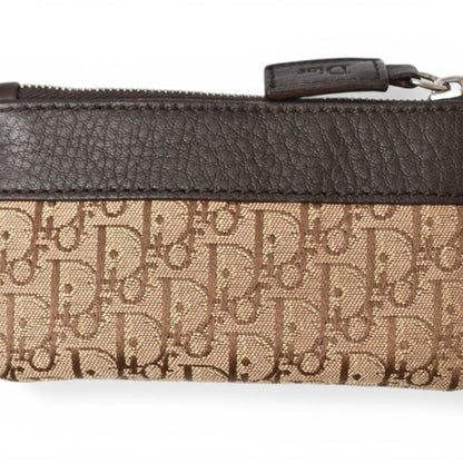 CHRISTIAN DIOR Pouch Leather Canvas