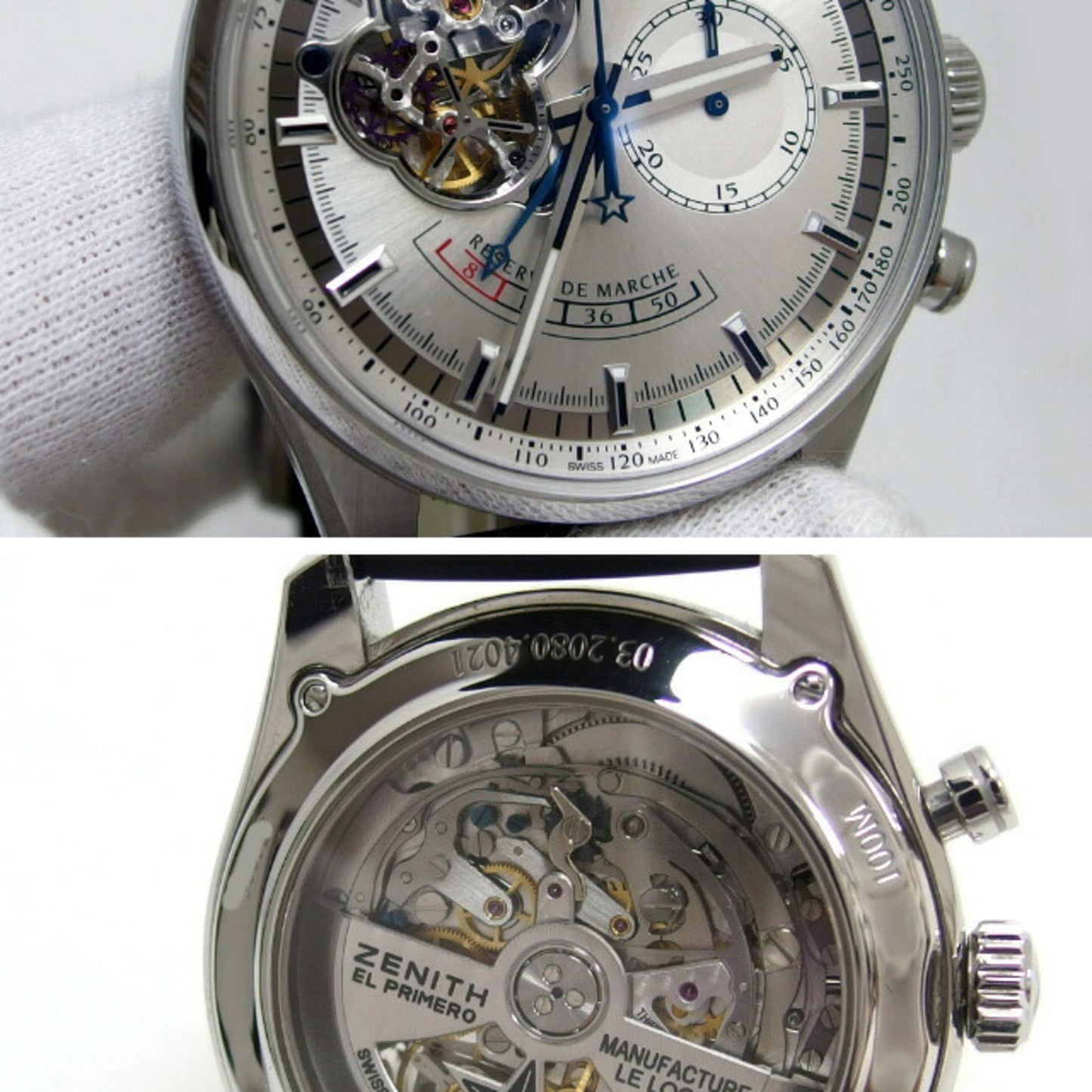 Wristwatch at zenith
