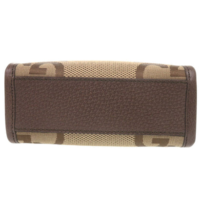 Canvas handbag canvas leather shoulder bag Gucci