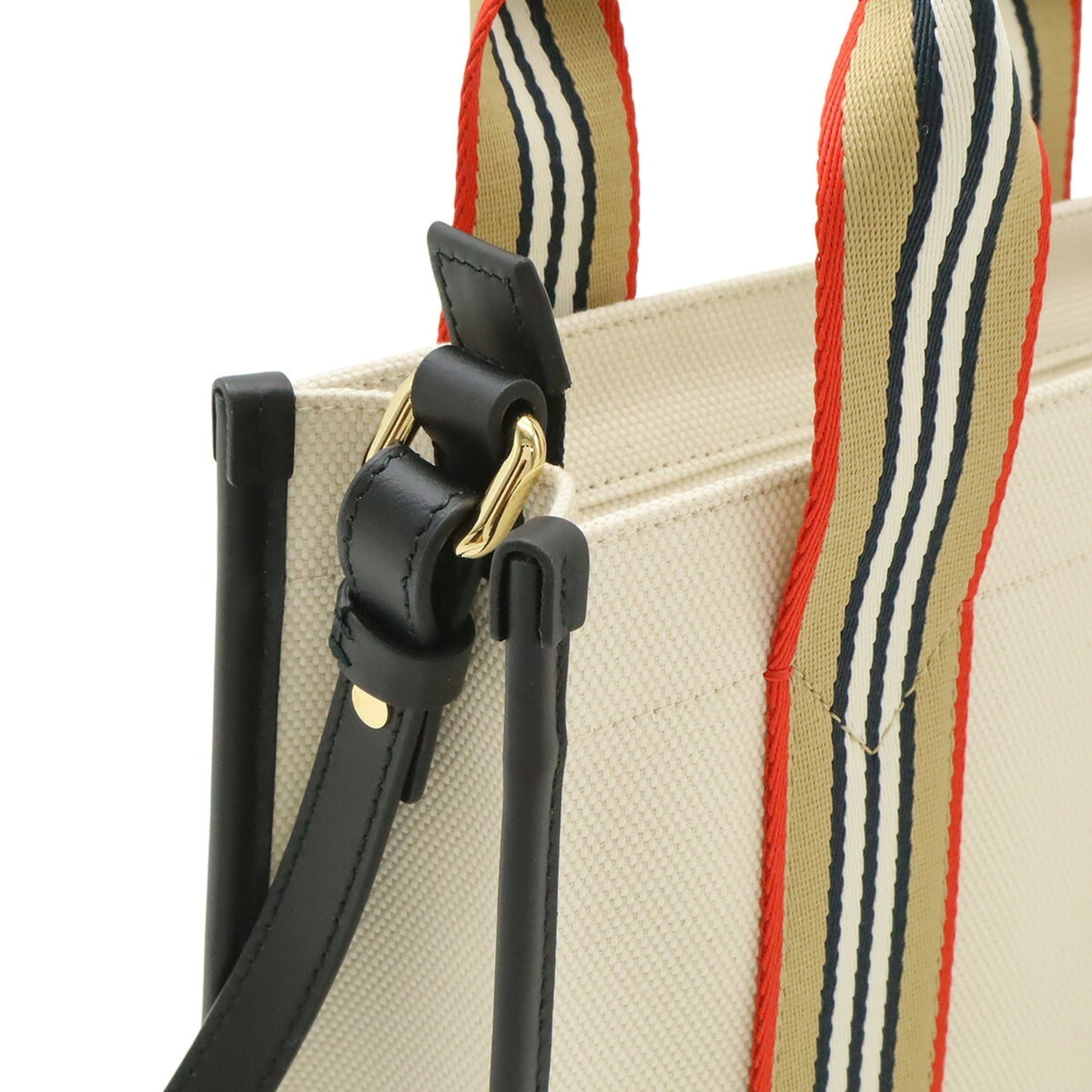 BURBERRY Shoulder Bag Tote Bag Canvas Leather