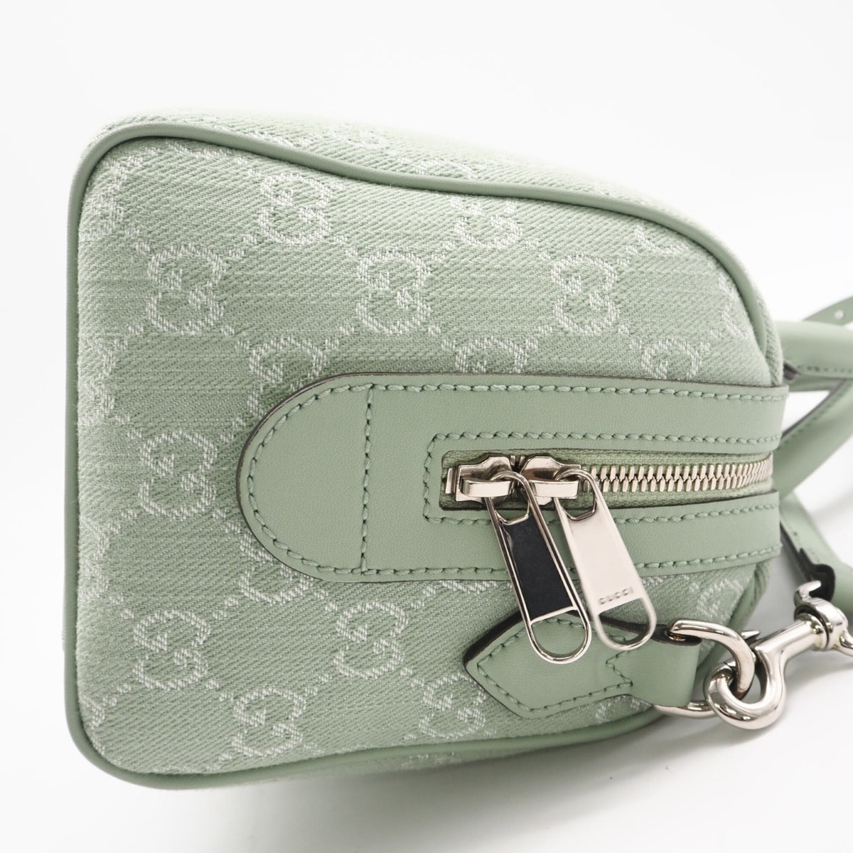 GUCCI Boston Bag Handbag Gg Canvas