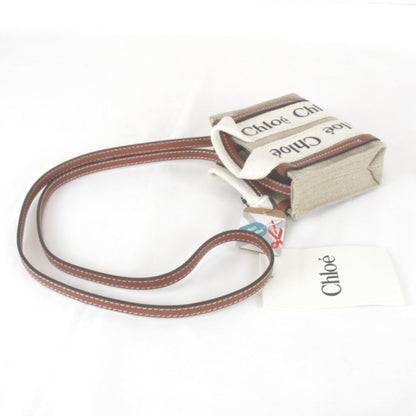 Linen Cotton Leather Tote Bag