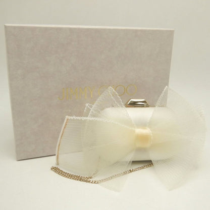 Satin clutch bag by Jimmy Choo