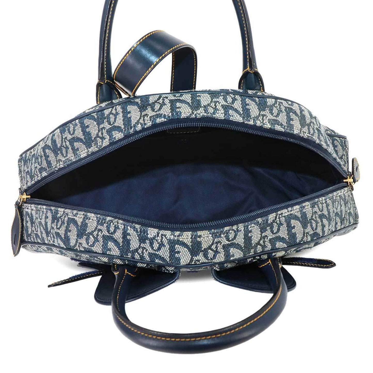 CHRISTIAN DIOR Handbag Saddle Bag Canvas Leather
