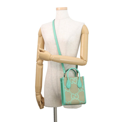 Shoulder Bag Canvas Leather Gucci Handbag