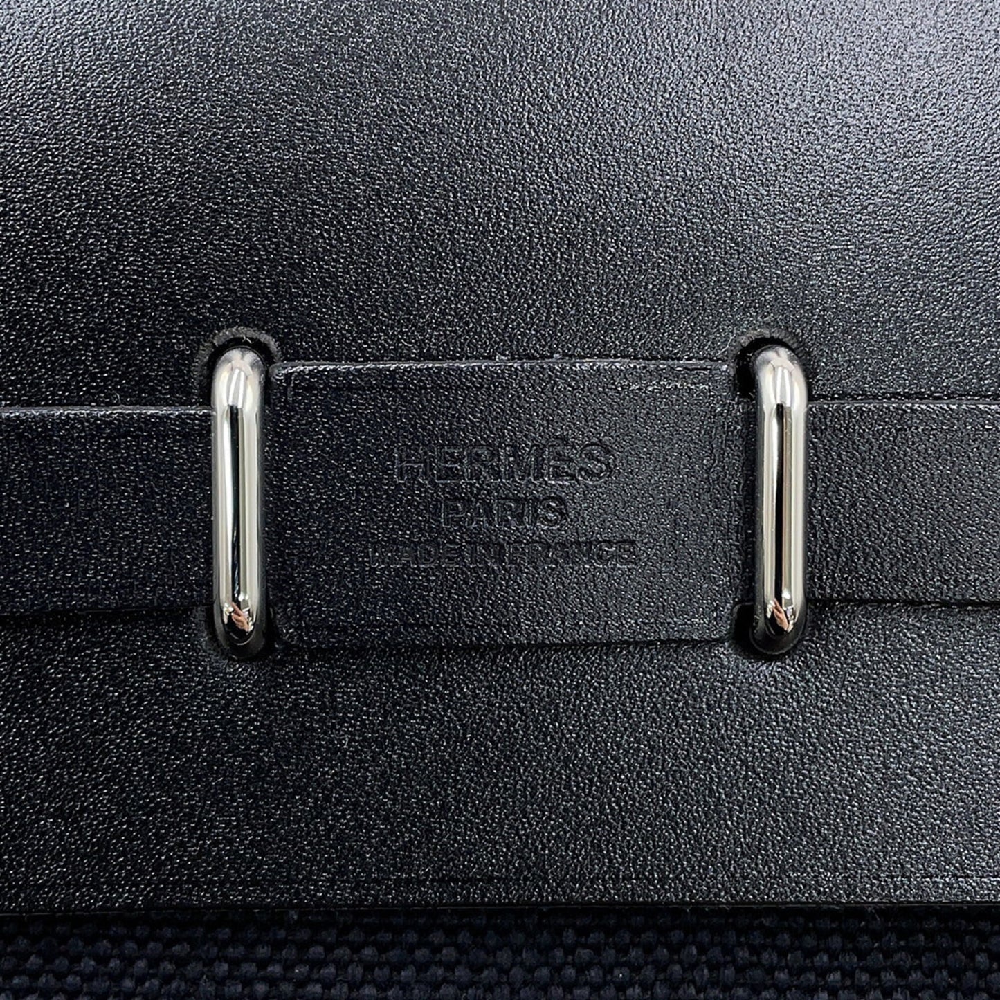 HERMES Shoulder Bag Toile H Leather