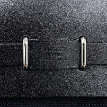HERMES Shoulder Bag Toile H Leather