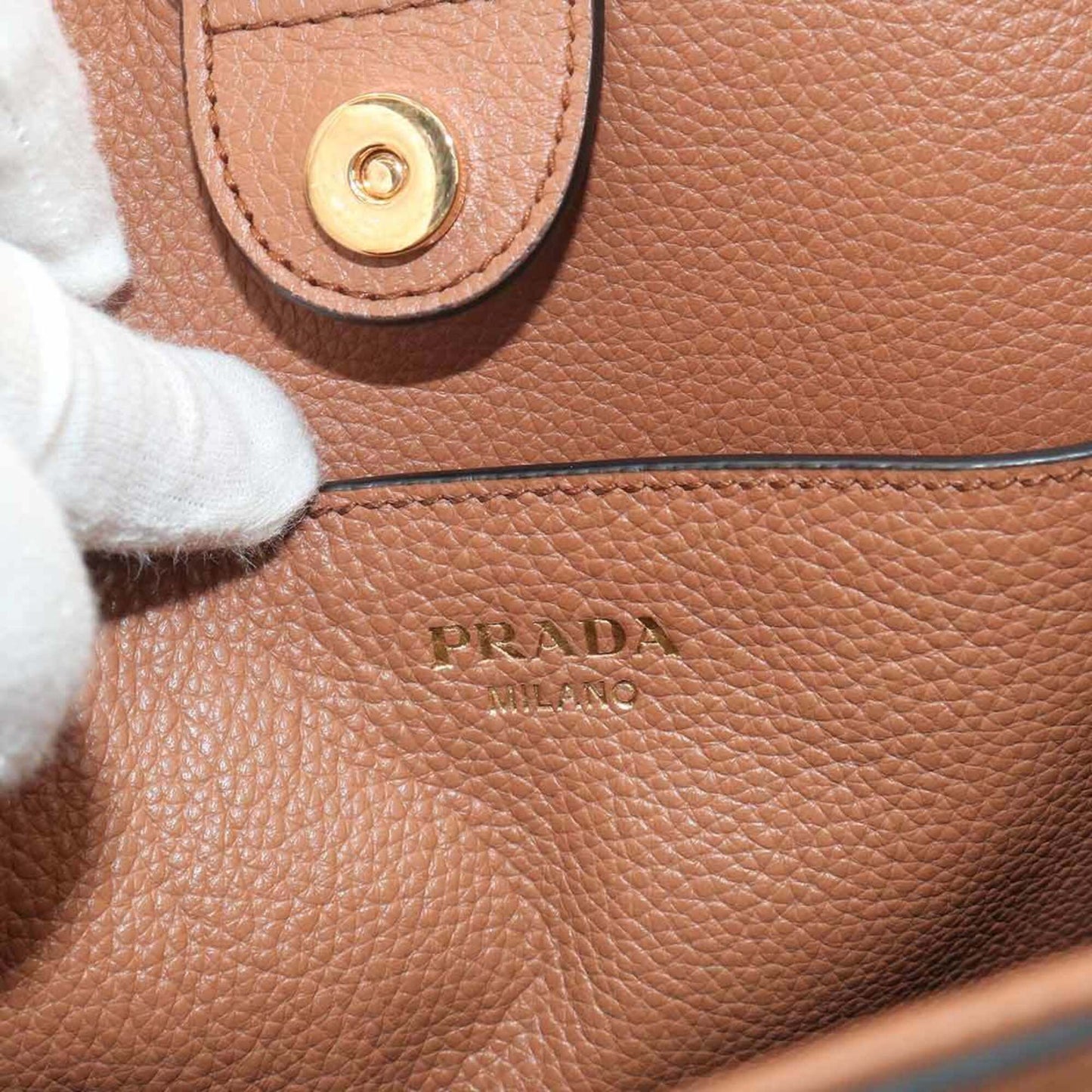 PRADA Handbag Leather