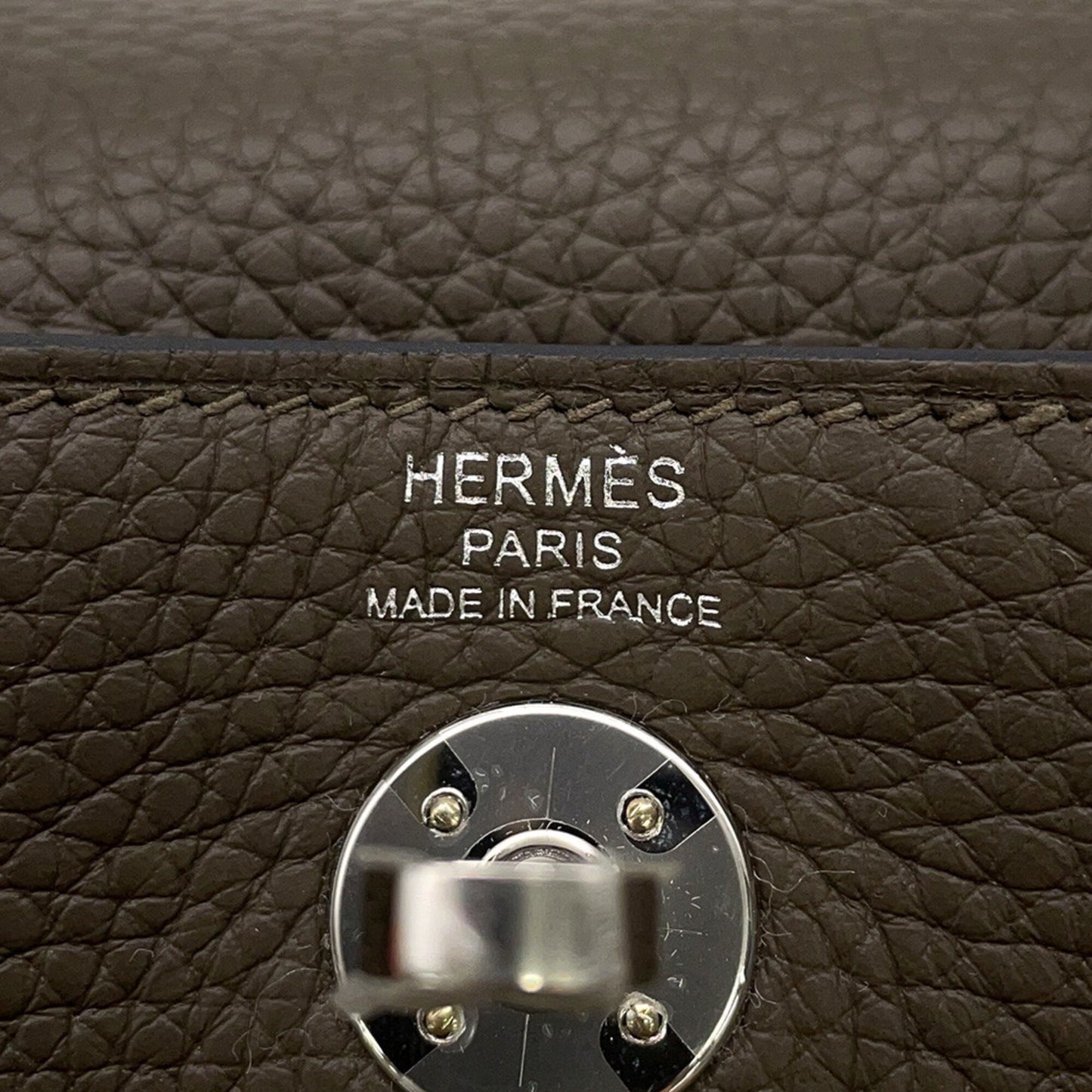 HERMES Handbag Taurillon Clemence Leather