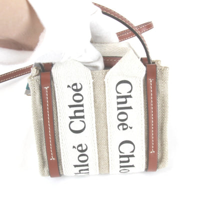 Linen Cotton Leather Tote Bag