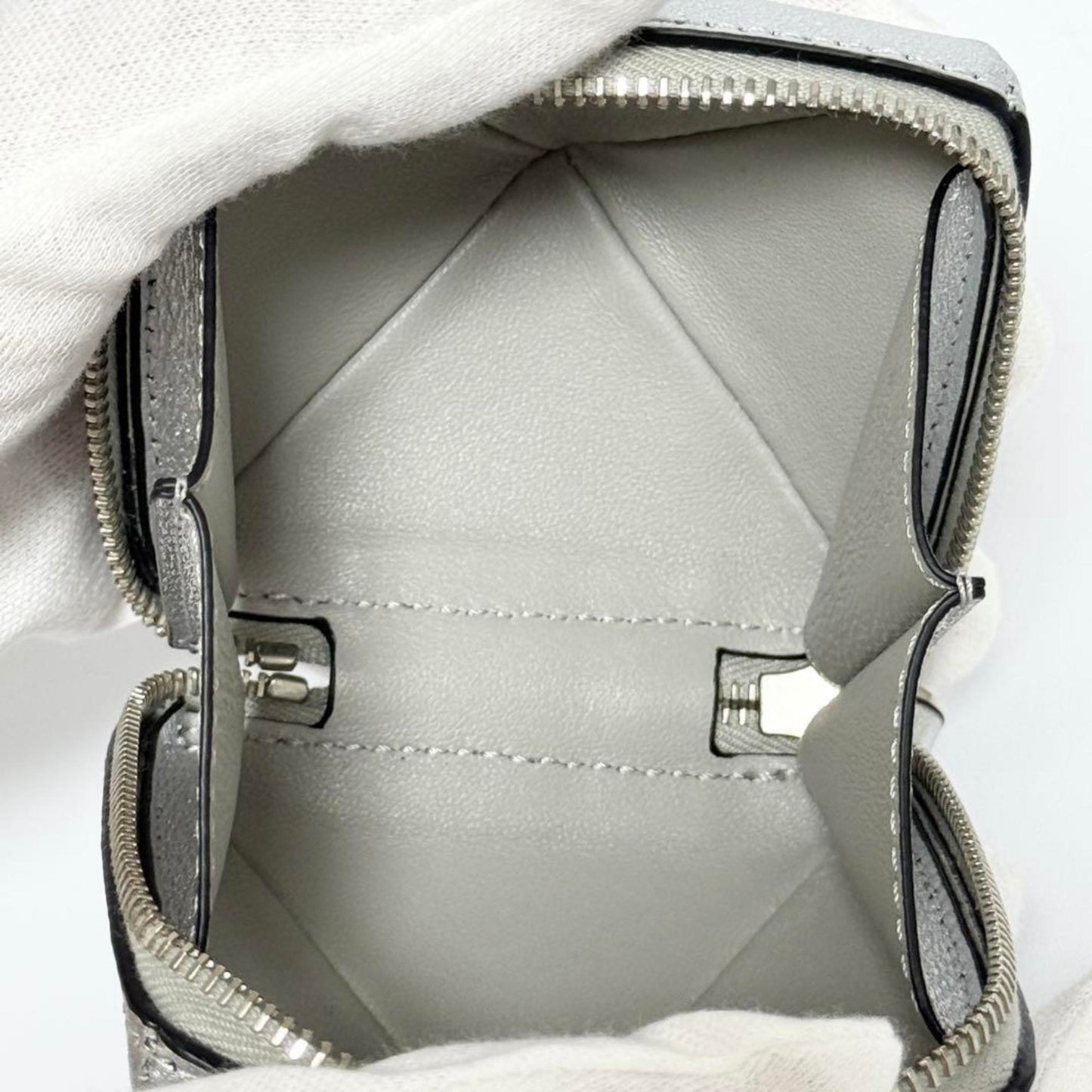 VALENTINO Pochette Pouch Leather Metal