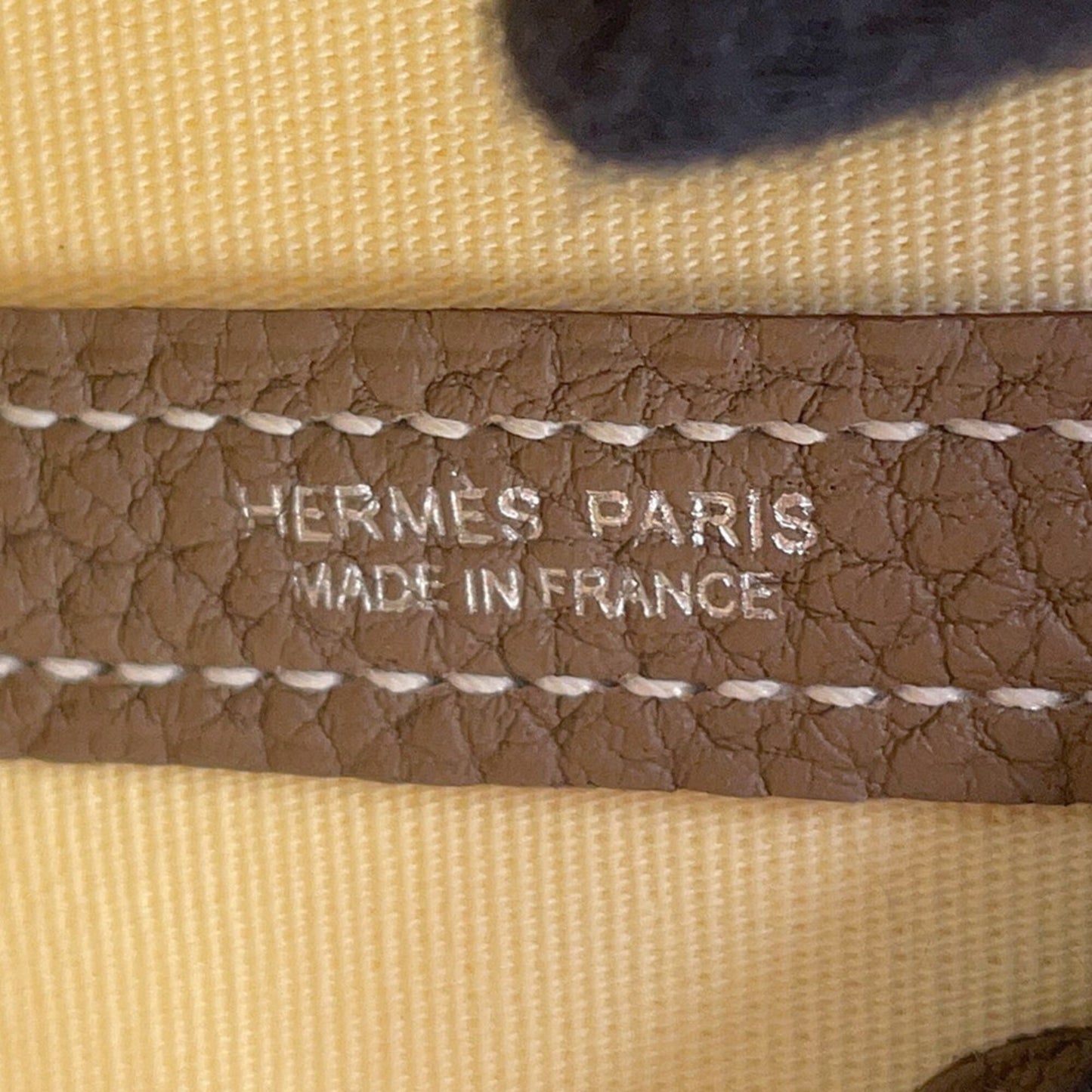 HERMES Handbag Tote Bag Toile Officier Negonda Leather