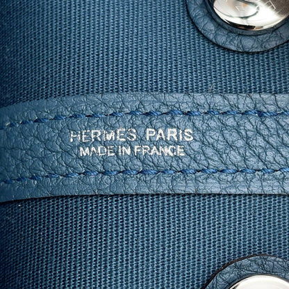 HERMES Tote Bag Toile Officier Negonda Leather