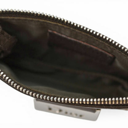 CHRISTIAN DIOR Pouch Leather Canvas