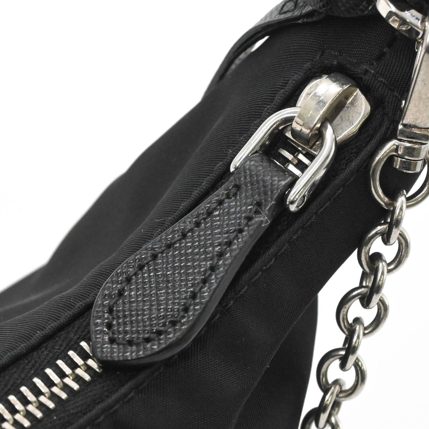 Prada Handbag Pouch Shoulder Bag Nylon Leather
